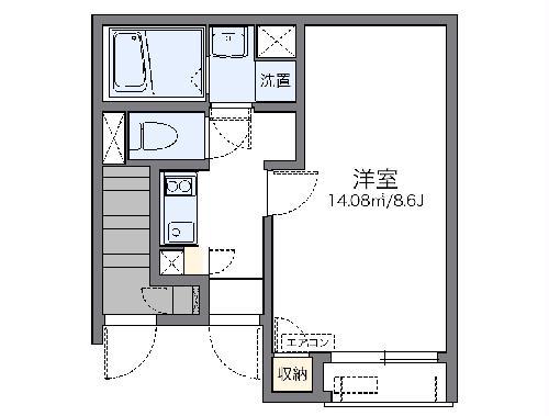 レオネクスト出村(1K/1階)の間取り写真