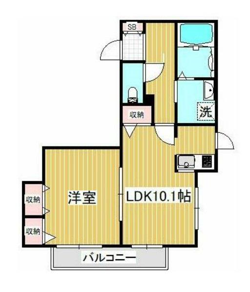 メゾン レコルテ(1LDK/2階)の間取り写真