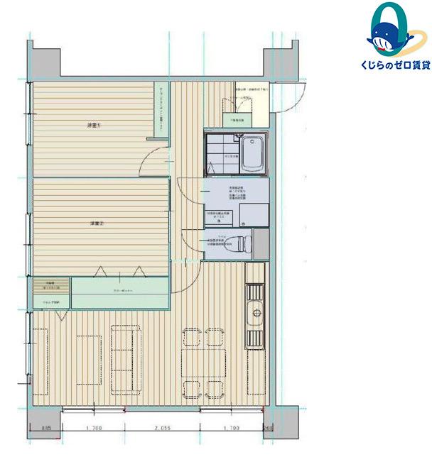 ISM徳川RESIDENCE(2LDK/11階)の間取り写真