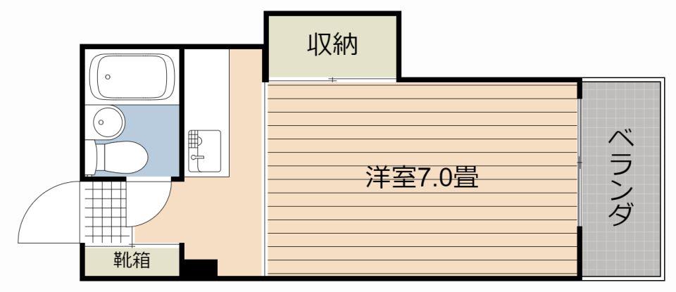 サンリアン2(ワンルーム/4階)の間取り写真