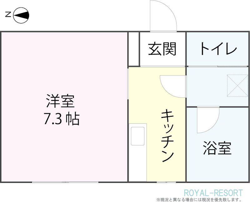 ブランメル中軽井沢(1K/2階)の間取り写真