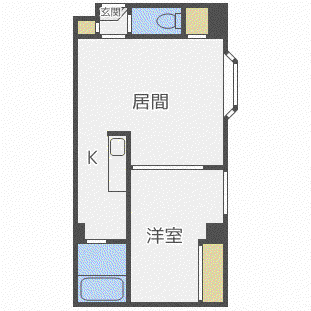 アフロート菊水(1LDK/4階)の間取り写真