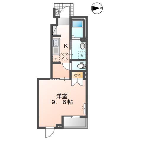 リラハイツ宮町(1K/1階)の間取り写真