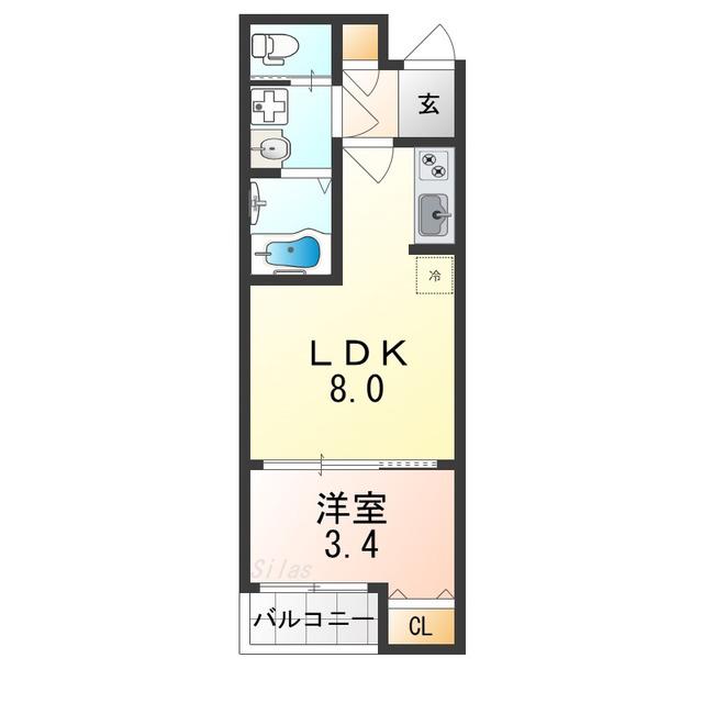 H-MAISON清水丘(1LDK/1階)の間取り写真