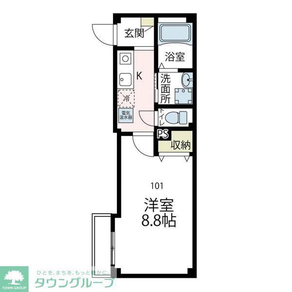 CHERRY HOUSEIII(1K/2階)の間取り写真