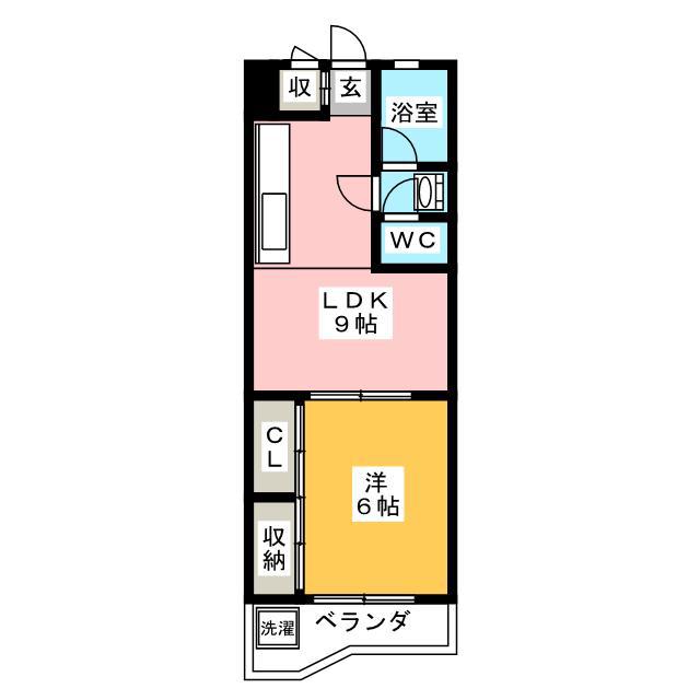 ＪＲ東海道本線 岐阜駅 バス乗車時間：42分 最寄りバス停で下車 徒歩5分 4階建 築45年(1LDK/3階)の間取り写真