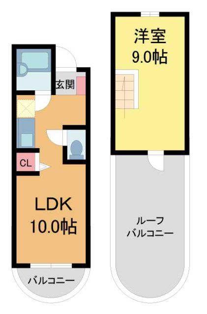 コスモ78(1LDK/3階)の間取り写真