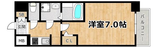サムティ姫島FELICETO(1K/10階)の間取り写真