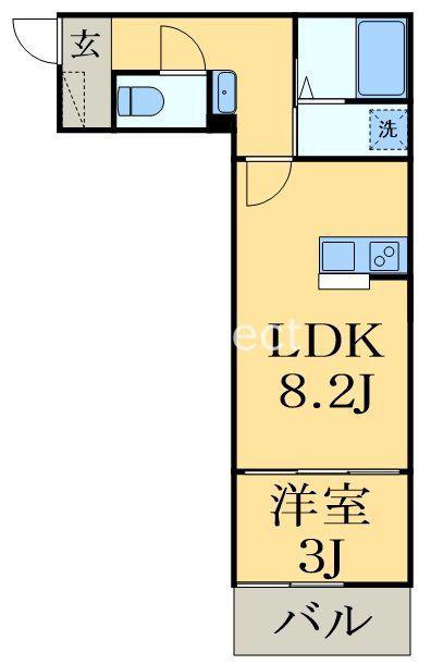 VASAPARK蘇我(1LDK/2階)の間取り写真