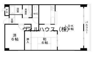 ブエナビスタ和泉中央(2LDK/2階)の間取り写真