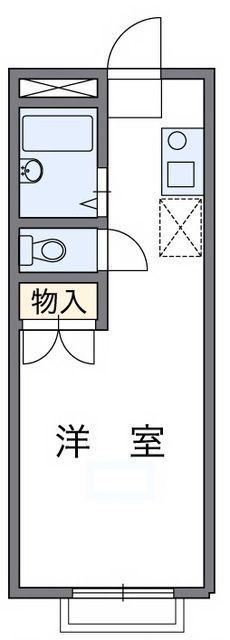 SUWA(ワンルーム/3階)の間取り写真