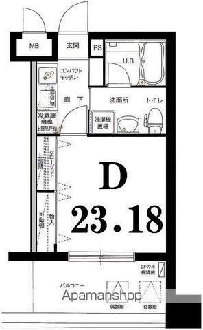 グリフィン横浜東口弐番館(1K/10階)の間取り写真