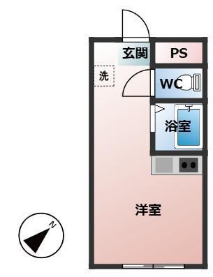 YOU18(ワンルーム/3階)の間取り写真