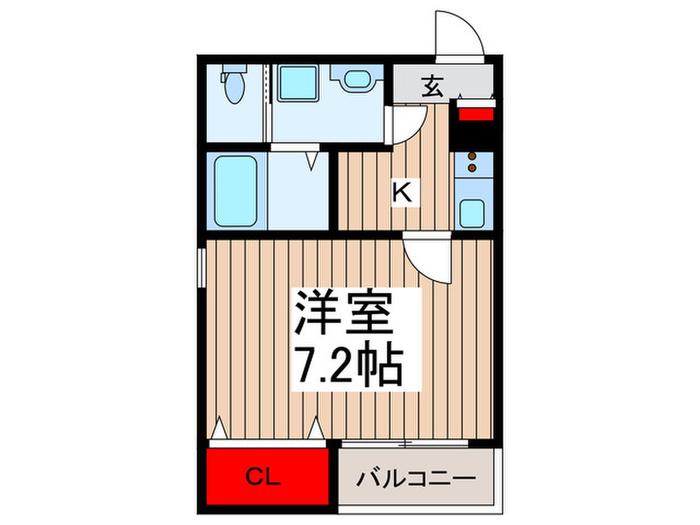 EN.ASAKADAI(1K/1階)の間取り写真