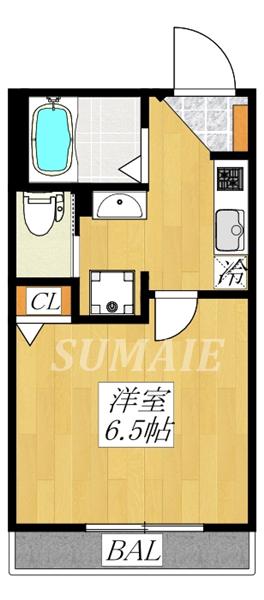 TS CUORE浮間舟渡II(1K/2階)の間取り写真