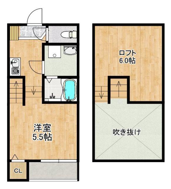 MODERN PALAZZO SUMIYOSHI EMA I(1SK/1階)の間取り写真