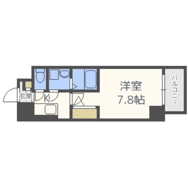 パルク博多駅南(1K/4階)の間取り写真
