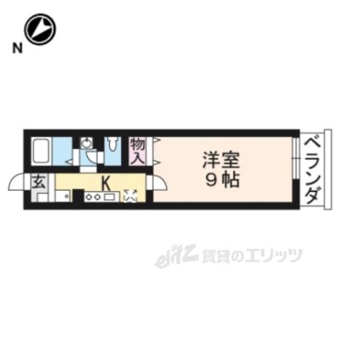 メゾンボナール(1K/2階)の間取り写真