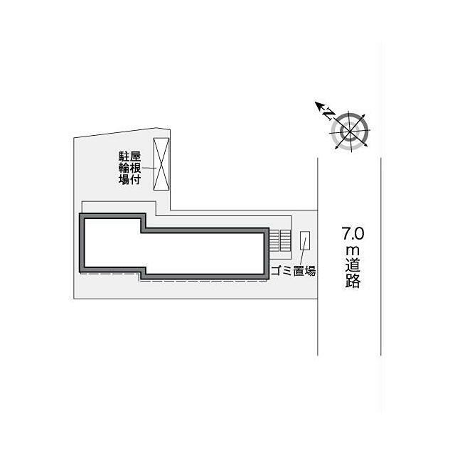 レオパレス大岡壱番館(1K/1階)の間取り写真