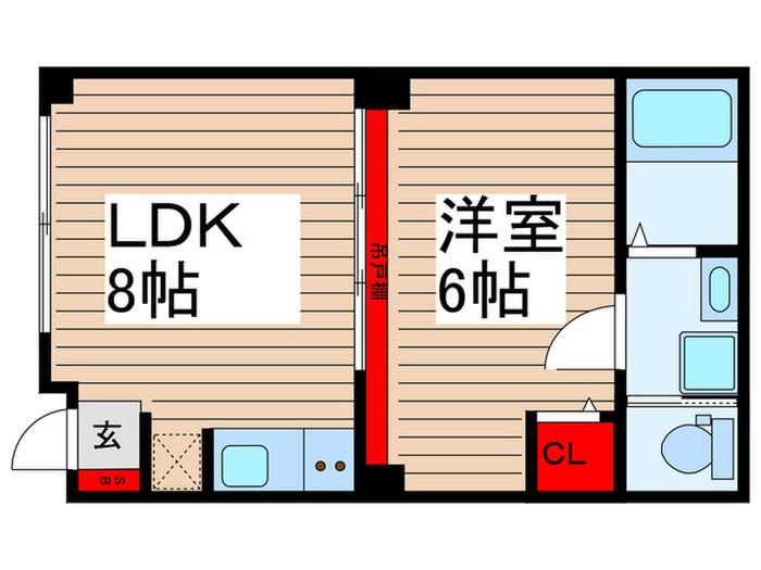 フローレ本郷(1LDK/1階)の間取り写真