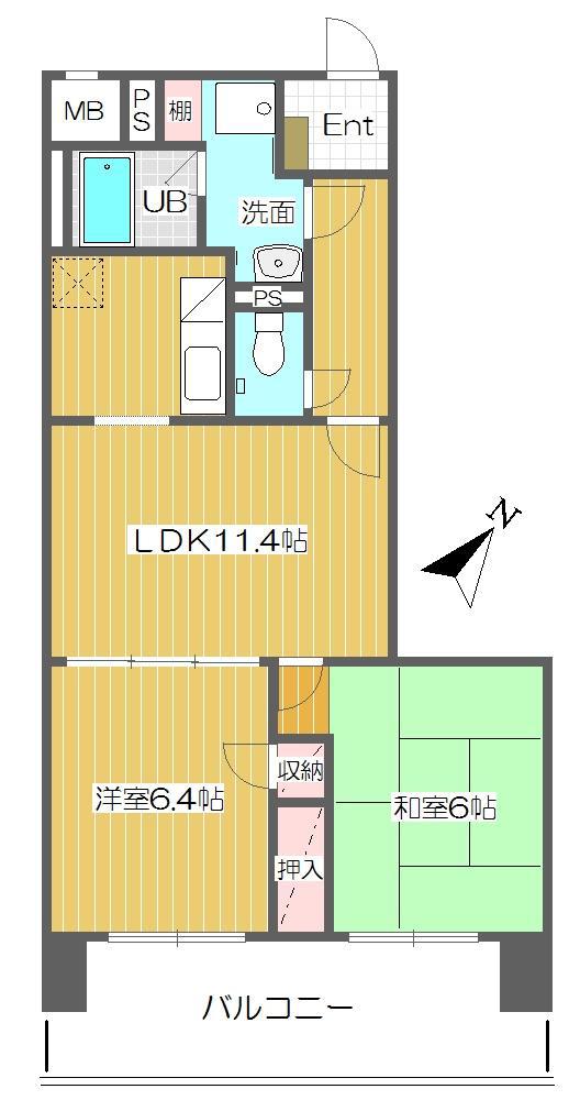 メゾン・プレミール(2LDK/3階)の間取り写真