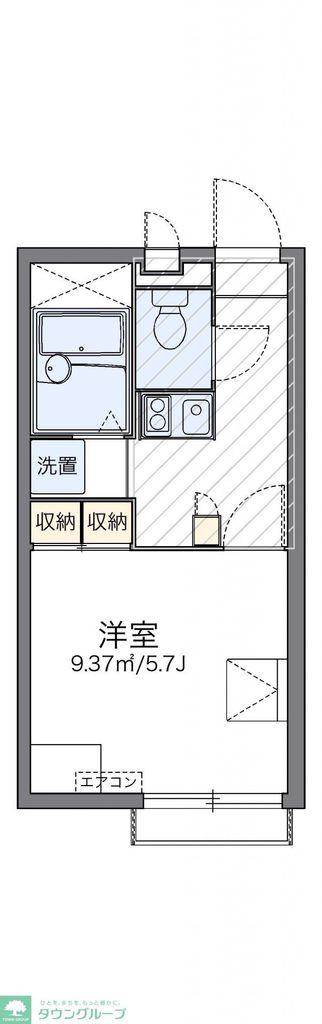 レオパレスカンパーナ(1K/1階)の間取り写真