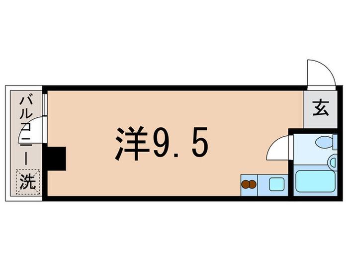 カーサヴェルデ(ワンルーム/3階)の間取り写真