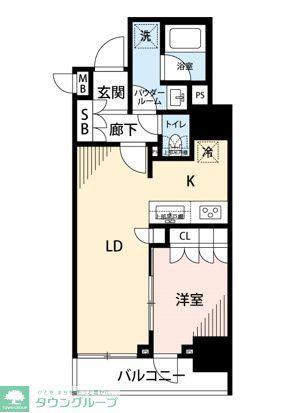 メインステージ神田須田町(1LDK/5階)の間取り写真