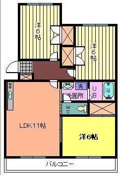 アーバンライフ(3LDK/2階)の間取り写真