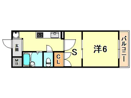 ハイツイフ(1SK/2階)の間取り写真