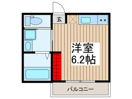 AMBITION見沼(ワンルーム/1階)の間取り写真