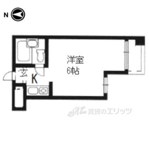 緑の館アネックス(ワンルーム/4階)の間取り写真