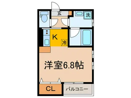 C&D APARTMENT II(1K/3階)の間取り写真