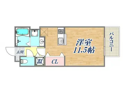 パークサイド・マ・メゾン2(ワンルーム/2階)の間取り写真