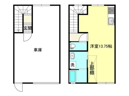 KAKIZAKI BASE(ワンルーム/2階)の間取り写真