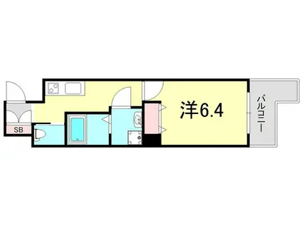 ユリシス神戸ウエスト(1K/5階)の間取り写真