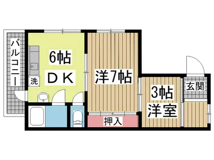 高桑マンション(2DK/2階)の間取り写真
