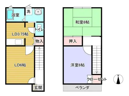 鈴木テラス(3K/1階)の間取り写真