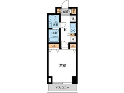 CASSIA KAWASAKI RESIDENCE(1K/5階)の間取り写真