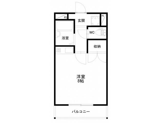 メゾン西深津(ワンルーム/3階)の間取り写真