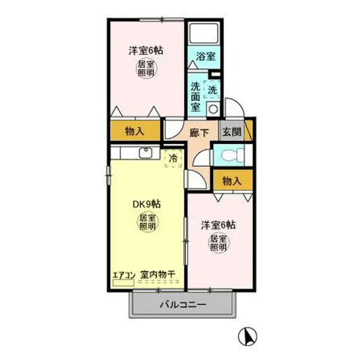 アルカイックシャトー北館 2階階 間取り