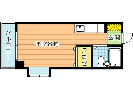 ハイファッション館(ワンルーム/5階)の間取り写真