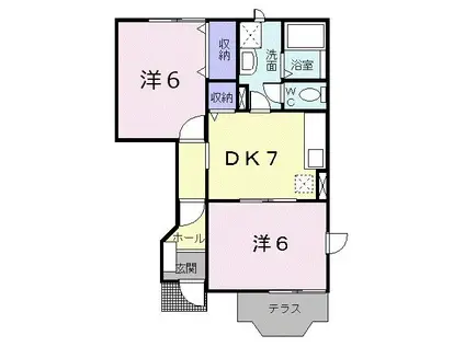 サニーはまなす(2DK/1階)の間取り写真