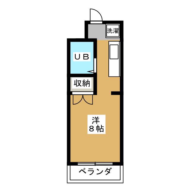サンバレー1(ワンルーム/2階)の間取り写真