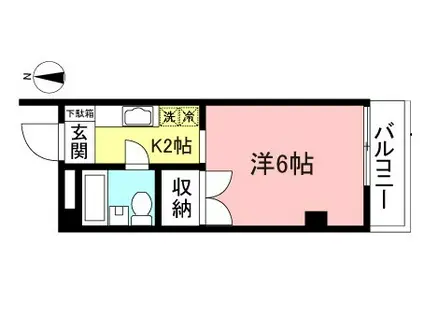 サンパレス第1緑ヶ丘(1K/1階)の間取り写真