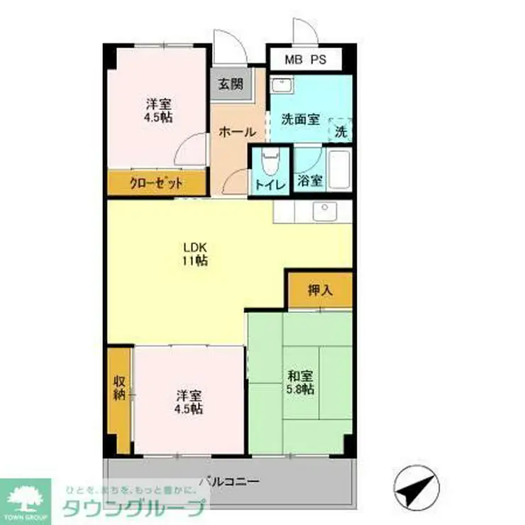 ファーストコーポ幕張本郷 8階階 間取り
