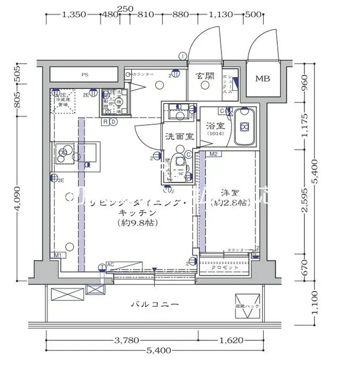 第27宮庭マンション 9階階 間取り