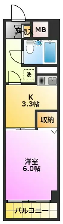 ライオンズマンション元住吉第5 4階階 間取り