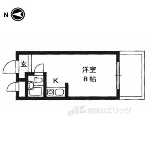 スクエア20(ワンルーム/3階)の間取り写真