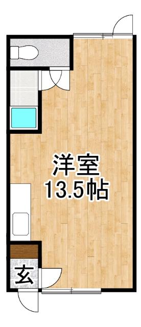 コーポ道(ワンルーム/2階)の間取り写真